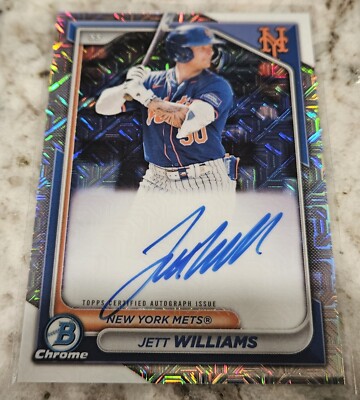 2024 Bowman Chrome Jett Williams #BMA-JW Autograph Megabox Mojo 