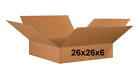26" x 26" x 6" Cardboard Box - 200 lb - Single Box - Flat