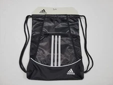 Adidas Alliance II Sports Sackpack Drawstring Bag Zipper Pockets Black