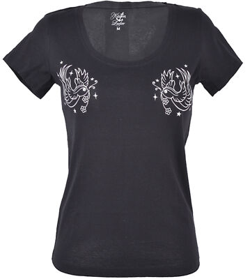 Küstenluder »OLDSCHOOL SWALLOWS« Schwalben Girlie Kurzarm T-SHIRT Rockabilly