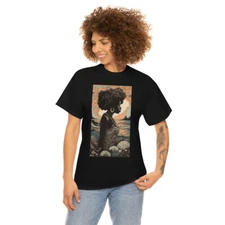 Bold Black Woman: AI Art Unisex Heavy Cotton Tee 17