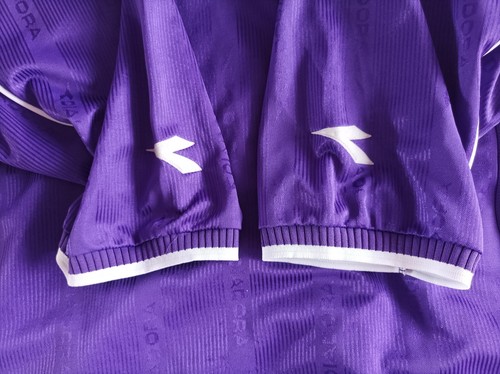 Vintage 1990s Diadora Italy Football Soccer Template Shirt Jersey Purple Size XX - Picture 5 of 15