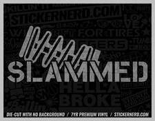 Slammed Sticker - Vinyl Car Decals - Lowered Window Decal Jdm Kdm Low Stickers Slammed Sticker - Vinyl Car Decals - Lowered Window Decal Jdm Kdm Low Stickers