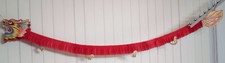 2 Chinese Red Paper Dragon Expands to 5 Feet with 4 Small Plastic Red Lanterns.
