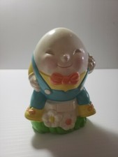 Vintage Avon Humpty Dumpty Earthenware Bank 1982 Korea Baby Piggy bank b39