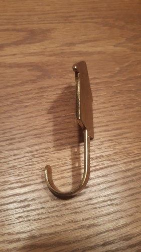 Kleiderhaken Messing Gaderobenhaken Bad - WC "Häuschen" inkl. 2 Schrauben - Bild 3 von 8