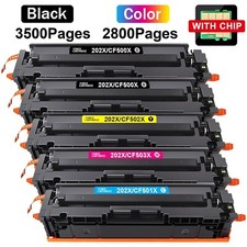 5PK CF500X 202X Toner for HP LaserJet Pro M281fdw M281cdw M254dn 202A