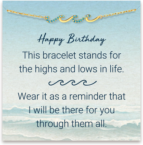 Wave Bracelet, Birthday Gifts for Women, Gifts for Daughter Mom and Sister, Brac