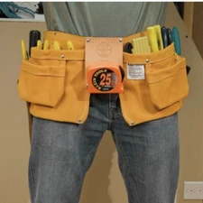 KLEIN TOOLS Electrician MultiPurpose Leather Nail/Hand Tool Belt Pouch Bag 42242