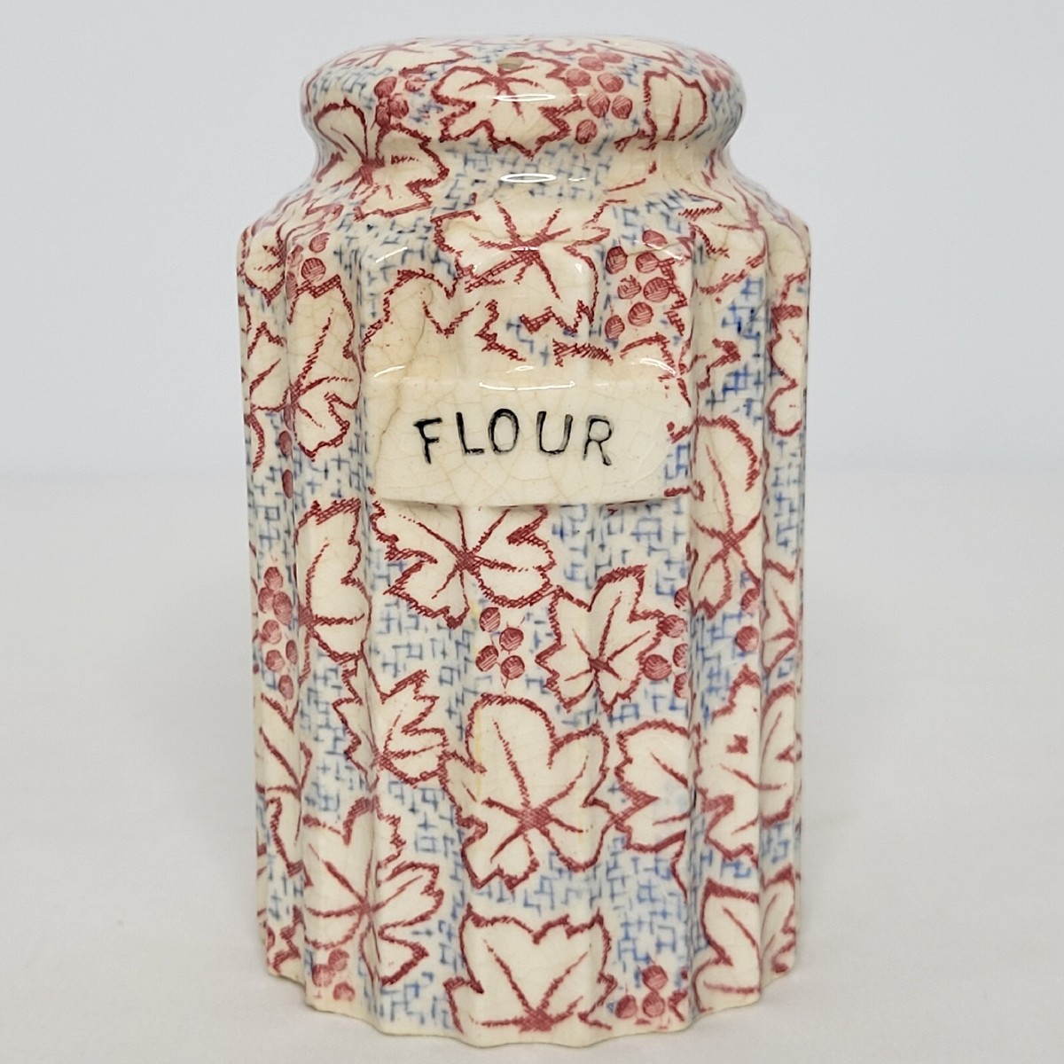 チリ　Sugar Set of 2 Vintage Japanese Ceramic Crazed Chintz Sugar Flour