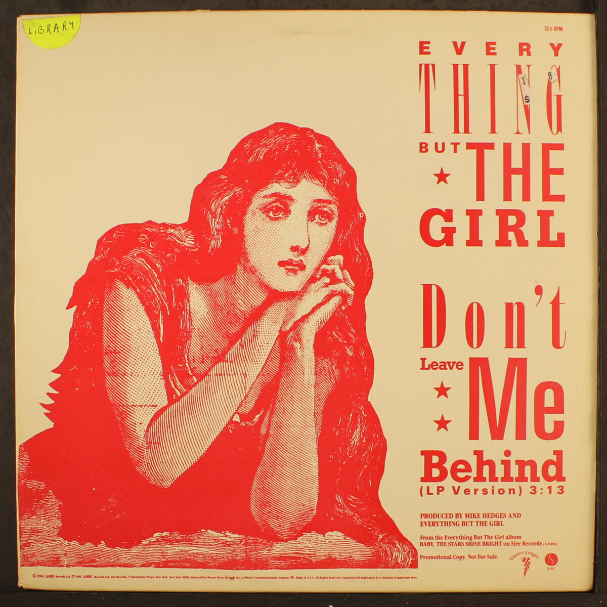 EVERYTHING BUT THE GIRL: don't leave me behind / same SIRE