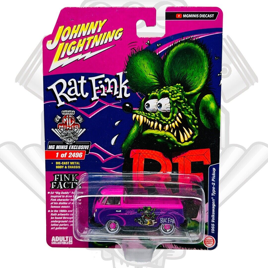 Johnny Lightning Volkswagen T2 Pick up Rat Fink MgMinis Johnny Lightning Volkswagen T2 Pick up Rat Fink MgMinis
