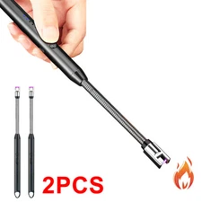 2X Electric Lighter Arc USB Rechargeable Candle BBQ Electronic Windproof Kitchen