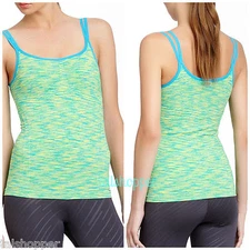 Marika Tek Seamless Tank Sportswear Yoga Built In Bra Active Top NWT L Large $56