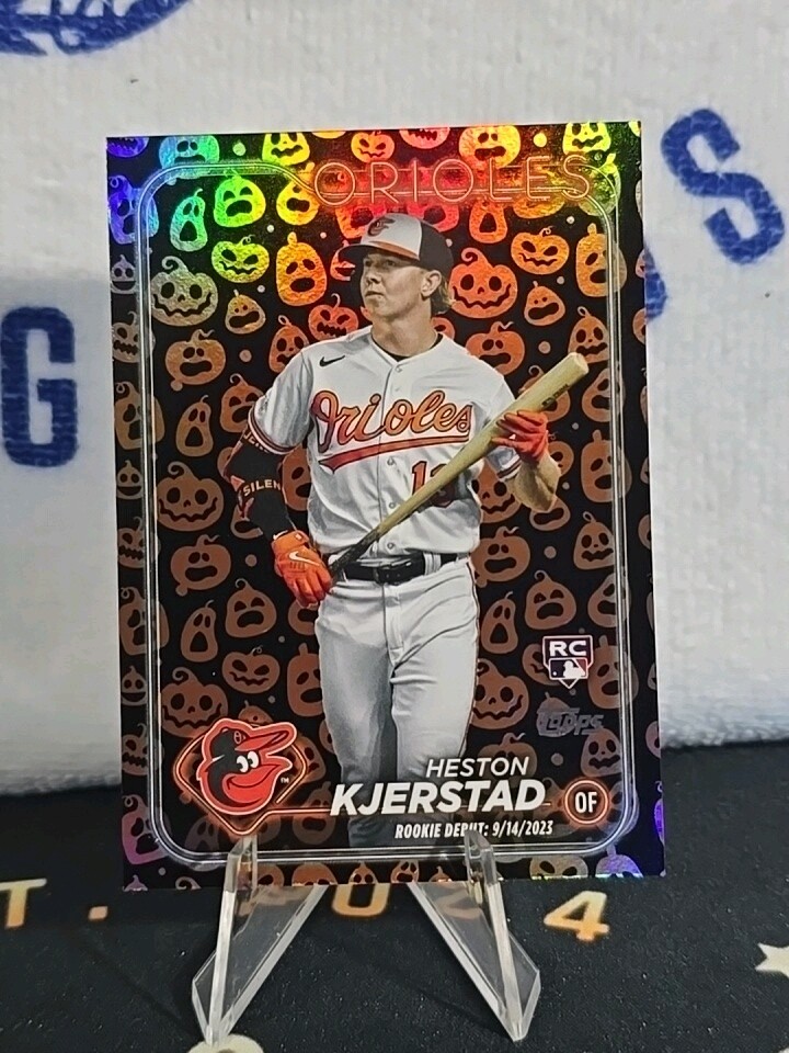 2024 Topps Update Heston Kjerstad RC Rookie Debut Jack O’Lantern Foil Orioles