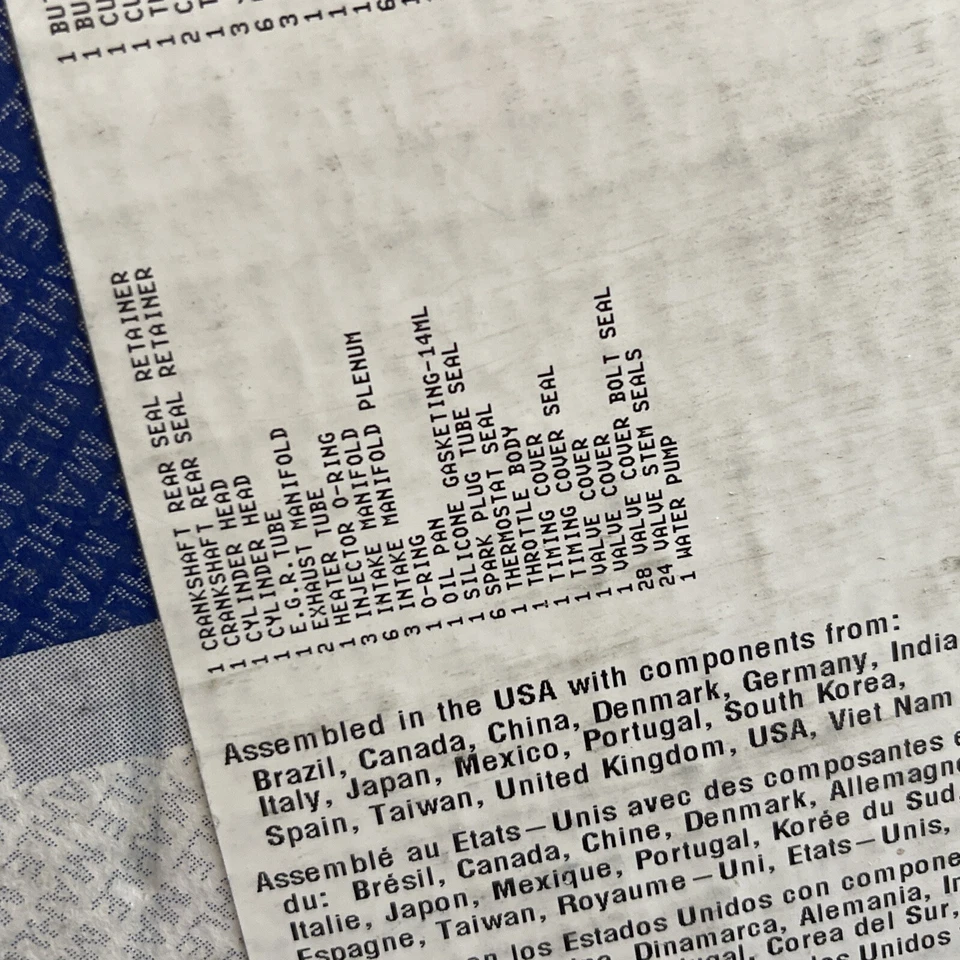 Juego de juntas de motor Mahle 95-3505 para Chrysler Concorde Dodge Intrepid 1998-2000 Foto 4 de 4