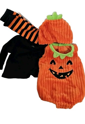 Baby Starters Pumpkin Romper Halloween Costume Unisex 6 Months 12.5-16.5 Lbs - Picture 7 of 8