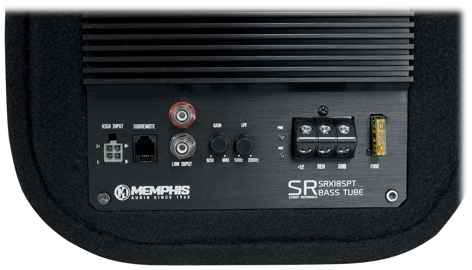 Memphis Audio SRX18SPT 8" Powered Subwoofer Tube Sub+(2) Bluetooth