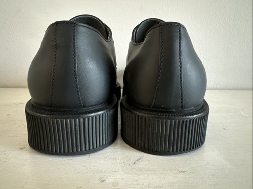 Lanvin Herren Größe 9 Double Monk Creeper Schuhe in schwarzem Leder italienischer Designer - Bild 7 von 20