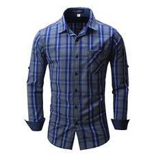 Men's Long Sleeves Shirts Fashion Sports Button Down Cotton Casual Shirts Tops