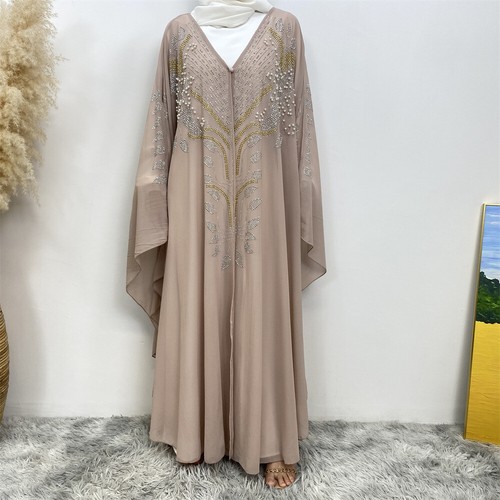 Ramadan Open Kaftan Abaya Women Cardigan Long Dress Abaya Muslim Kimono Robe - Picture 51 of 56