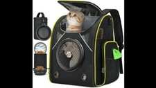 lokass black mesh cat backpack pet carrier