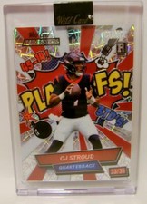 CJ STROUD RC #33 /35 COMIX PLAYOFFS FOOTBALL WILD CARD ALUMINATION 2023
