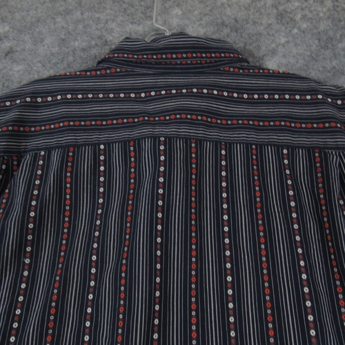 Structure Shirt Mens XXL 2XL Blue Striped Long Sleeve Button Up Cotton Casual - Picture 9 of 14
