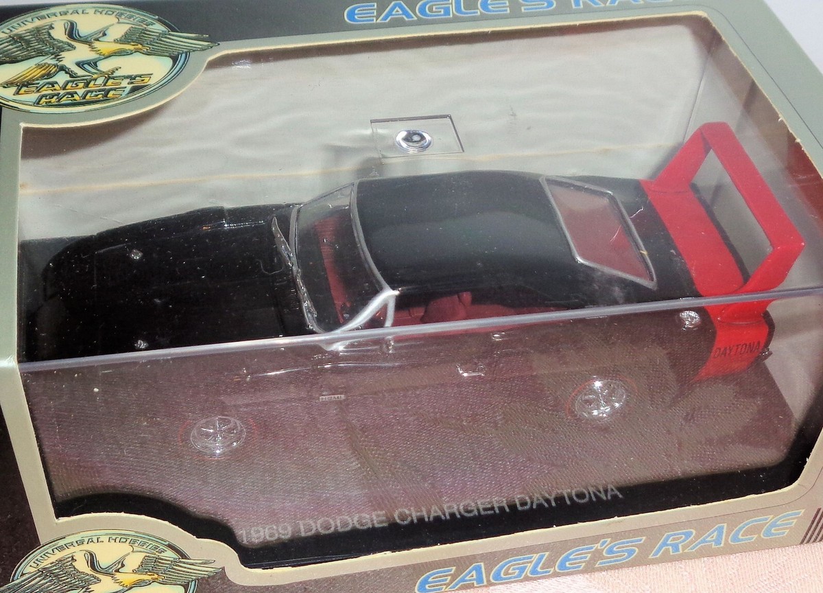 Eagle's Race Car Model 1969 Dodge Charger Daytona Black Red