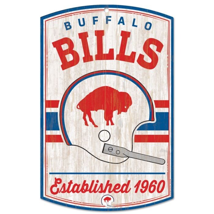 BUFFALO BILLS VINTAGE STYLE RETRO HARDBOARD WOOD SIGN 11
