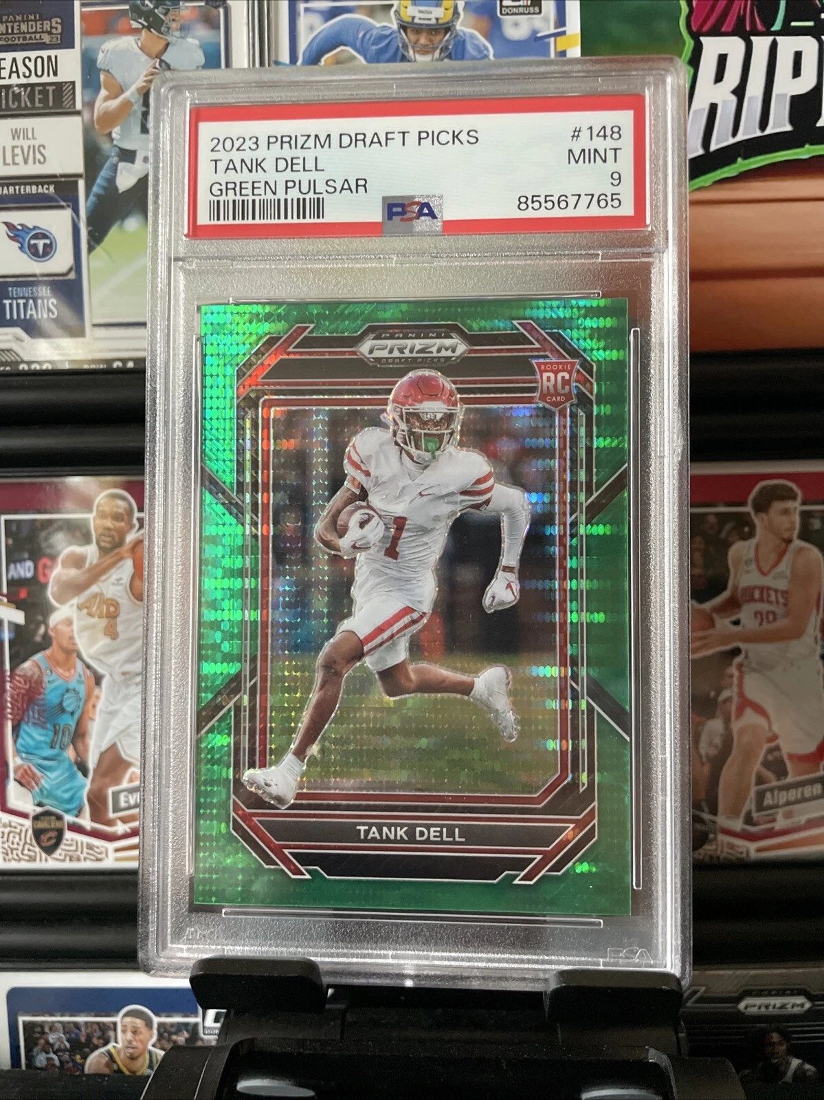 Tank Dell Panini Prizm Draft Picks #148 Green Pulsar