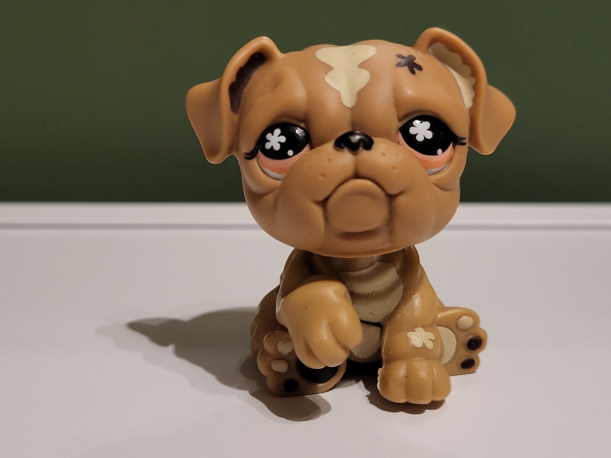 Littlest Pet Shop bouledogue chien maman # 3587 bébé