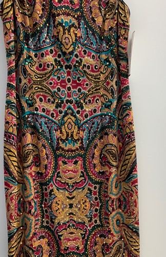 Joseph Ribkoff Multi Color Sequin Sheath Dress, Sleeveless, Size 14 - NEW! $230 - 第 9/17 張圖片