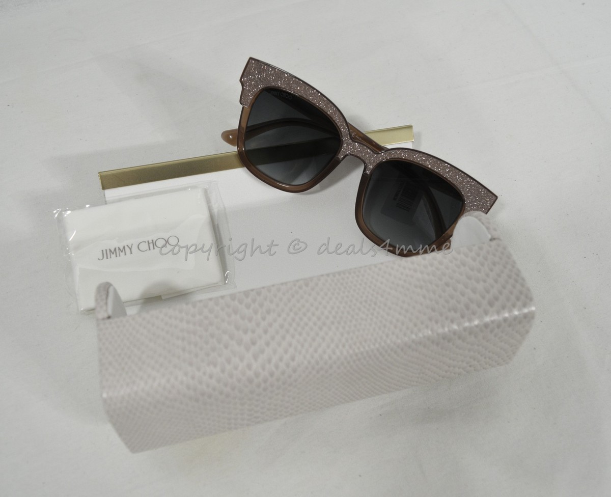 NWT Jimmy Choo Mayela 18U VH Textured Square Glitter Frame 