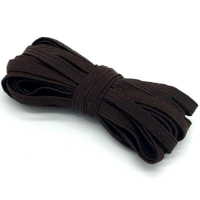 Flat Braided Elastic Band 1/4'' (6mm),width White Black Multi Color 10 yards