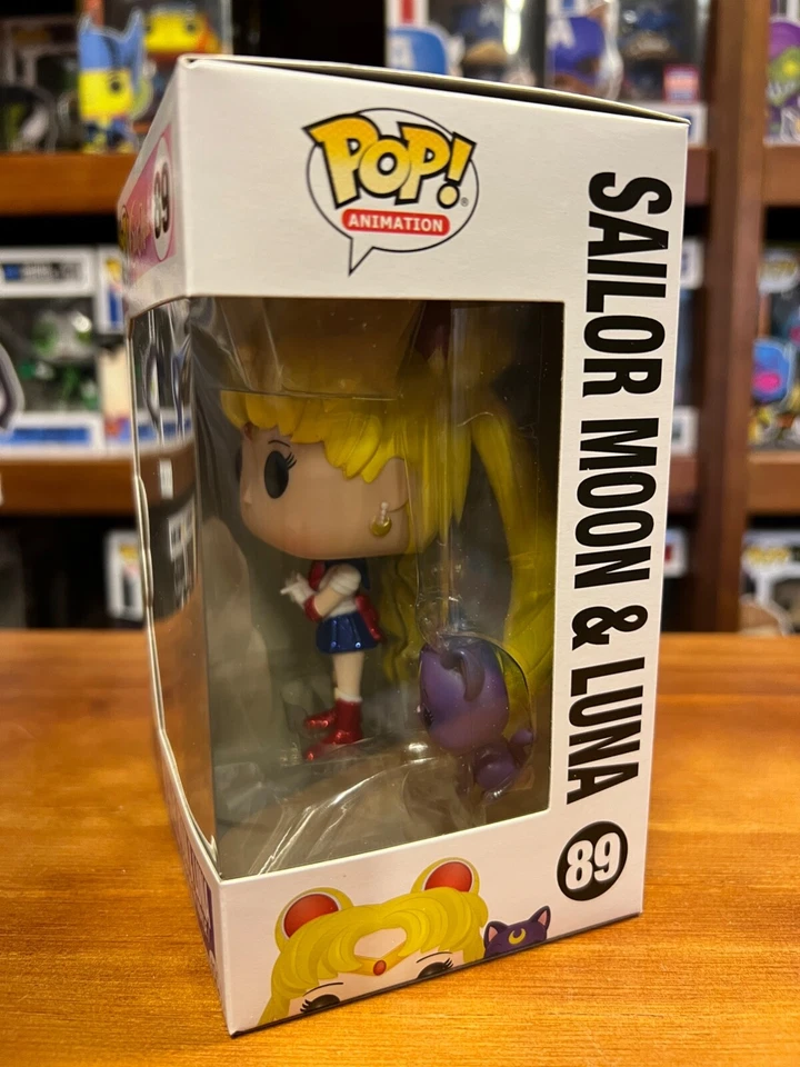 Pop Animation Sailor Moon and Luna GLITTER Funko Pop Vinyl EXPERT PACKAGING - Image 2 of 4