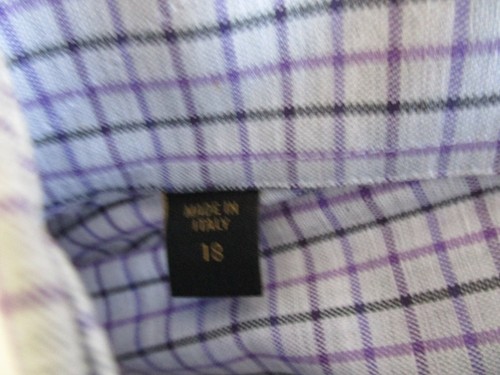 Ike Behar Regular Fit Check Men’s Dress Shirt Purple 18 MSRP $265.00 NWT - Picture 5 of 6