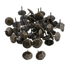 50pcs Bronze Furniture Decorative Nails Upholstery Tacks Studs Pins 23x20mm