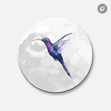 Colibri Watercolor Bird Animal | 4'' X 4'' Round Decorative Magnet