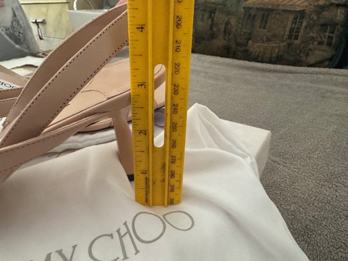 Jimmy Choo Jess 65 Leather Slingback Sandal Women's Beige EU41/US10 - Picture 4 of 8