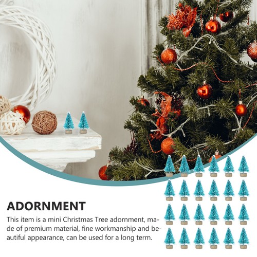 24 Pezzi Mini Albero di Natale Bambini Decorazioni Ufficio per Tavolo - Foto 6 di 12