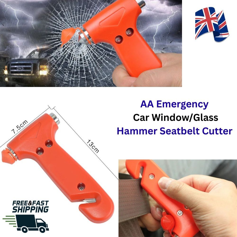 AA Emergency Car Window/Glass Hammer Seatbelt Cutter Rescue Tool -