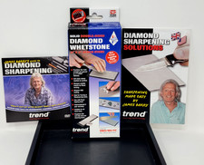 Trend Diamond Sharpening Stone Whetstone Double Sided 300/1000 Grit +DVD Booklet