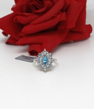 Sterling Silver Blue Topaz TGGC Ring Size 10 4.5g CAT RESCUE