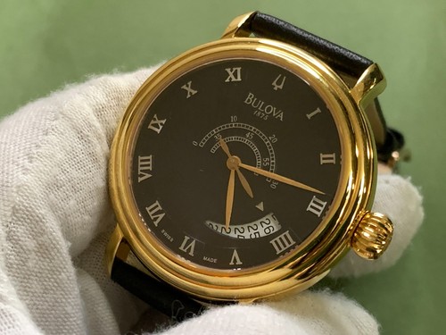 Swiss Bulova Accutron Date Black Dial 25 JEWELS 5 Atm s/s AUTOMATIC MEN'S WATCH - Picture 7 of 17