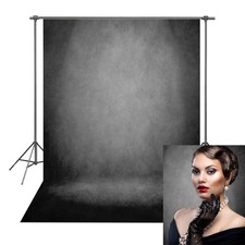 5x7ft Black Gray Solid Abstract Photography Backdrop Portrait Studio Props