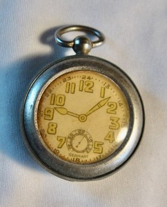 ANTIQUE FIGURAL POCKET WATCH SHAPE PENCIL SHARPENER GERMANY