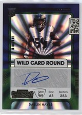 2021 Panini Contenders Rookie Ticket Wild Card Round Daelin Hayes #221 Auto da2