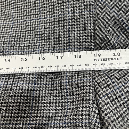 Chaqueta para Hombres Hickey Freeman 46L Gris Pata de Gallo Lana a Cuadros Calce Clásico - Imagen 10 de 12