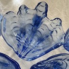 Vintage Cobalt Blue Glass Giant Clam  Dishes Set of 6 Decorative — photo 3